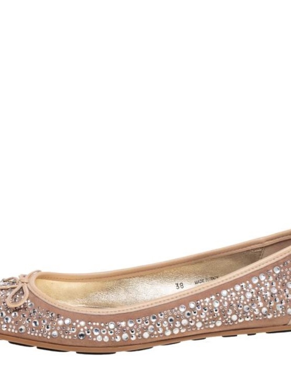 Jimmy Choo Nude Blush Crystal Embellished Ballet Flats - Picture 3 of 12